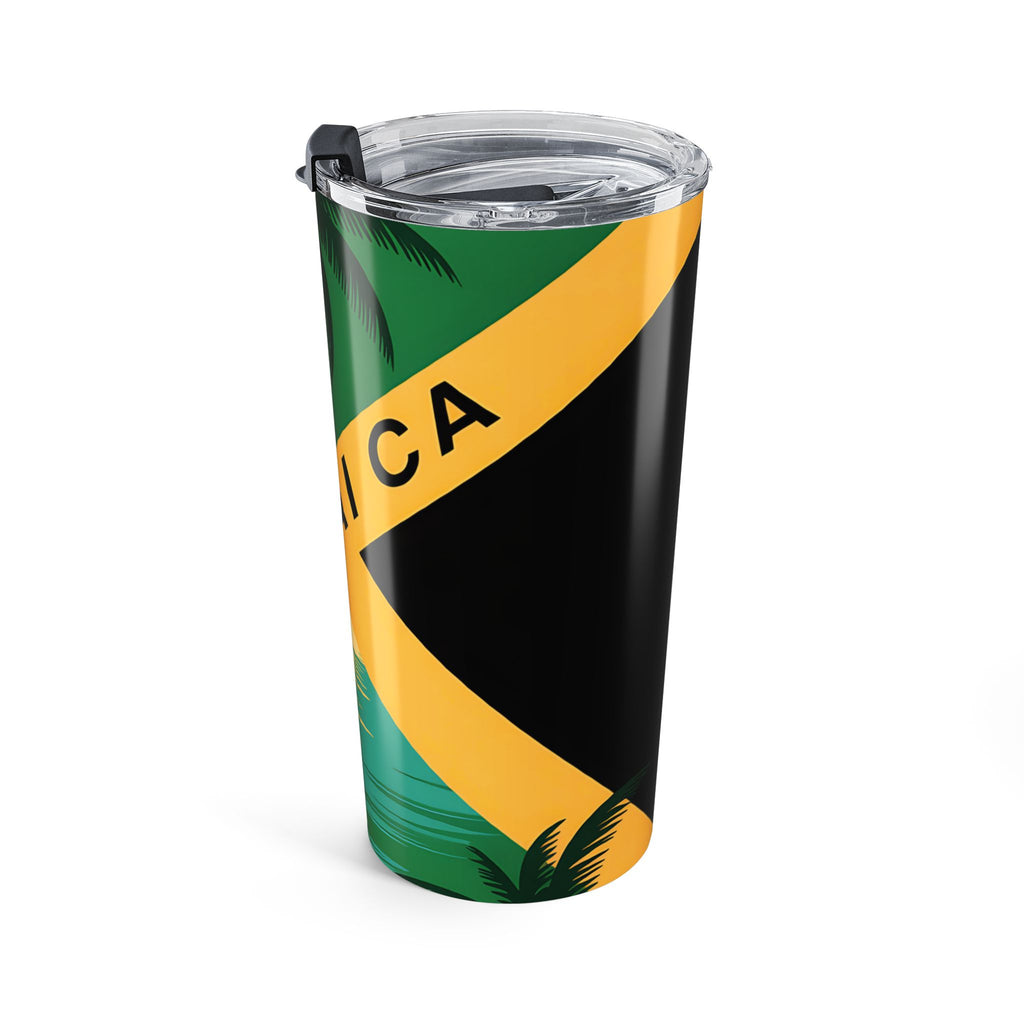 Jamaica Flag Tropical Skinny Tumbler Wrap – 20oz Island Vibes Stainless Steel Travel Cup