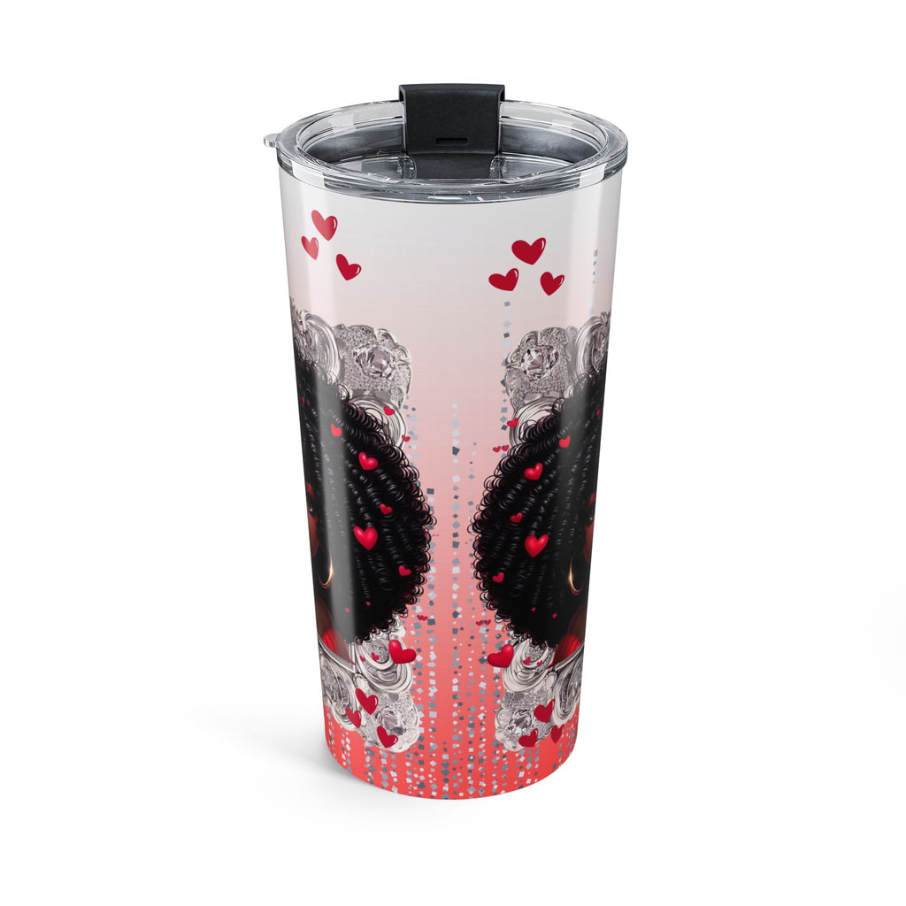 Queen of Hearts Glam Tumbler – 20oz Stainless Steel Skinny Cup with Lid & Straw