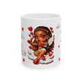 Love Never Misses Cupid Mug – Cute Valentine Coffee Cup Gift for Her