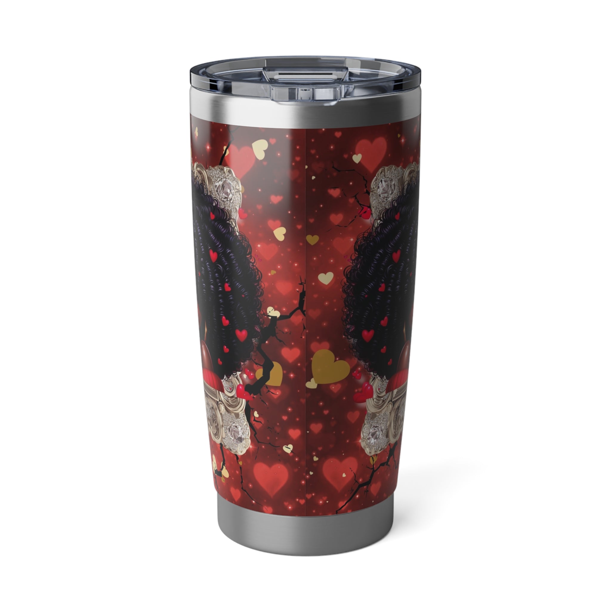Royal Love Glam Tumbler – 20oz Stainless Steel Valentine Queen Cup with Lid & Straw