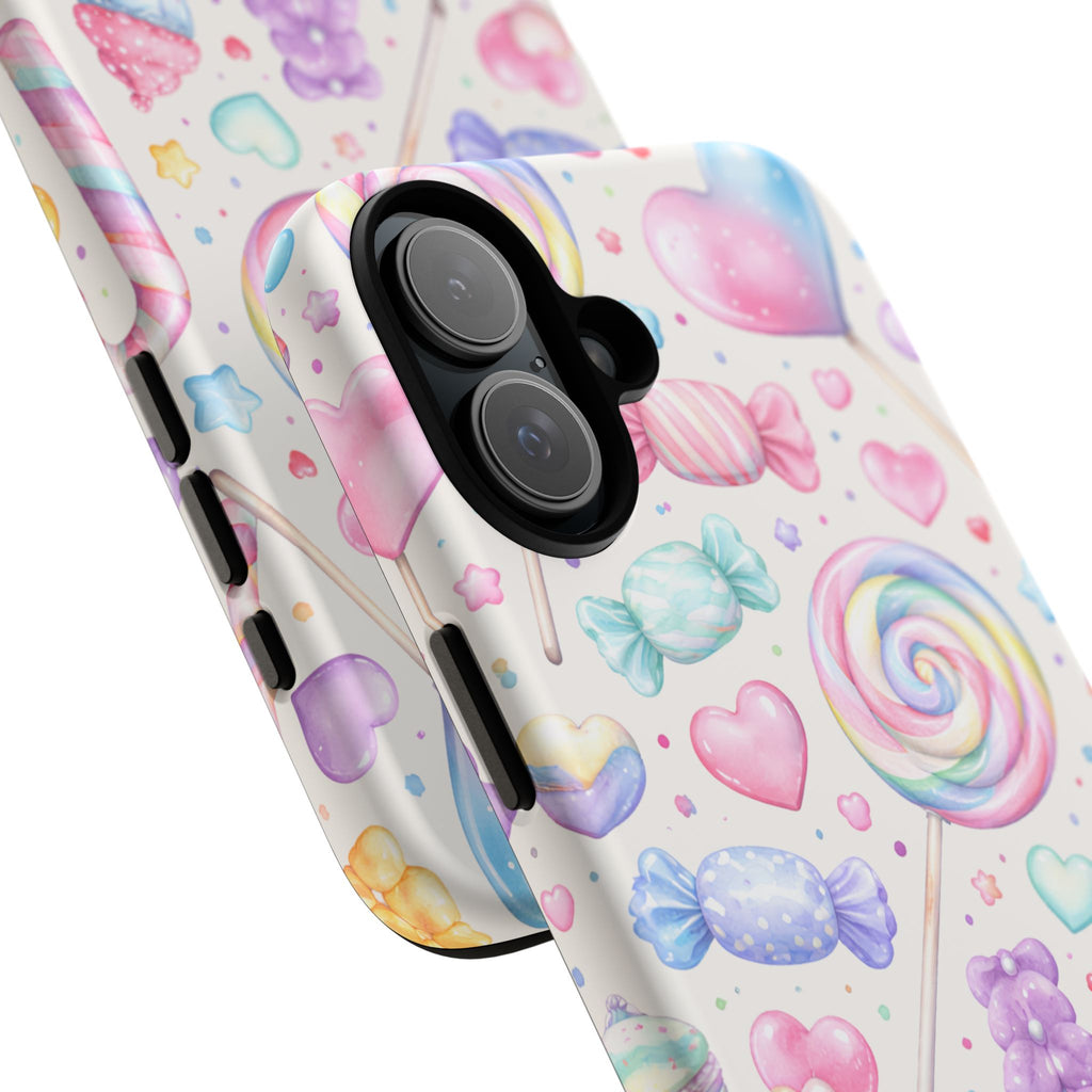 Pastel Candy iPhone Case – Kawaii Candy core Hearts & Lollipop Protective Phone Cover
