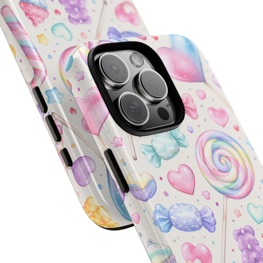 Pastel Candy iPhone Case – Kawaii Candy core Hearts & Lollipop Protective Phone Cover
