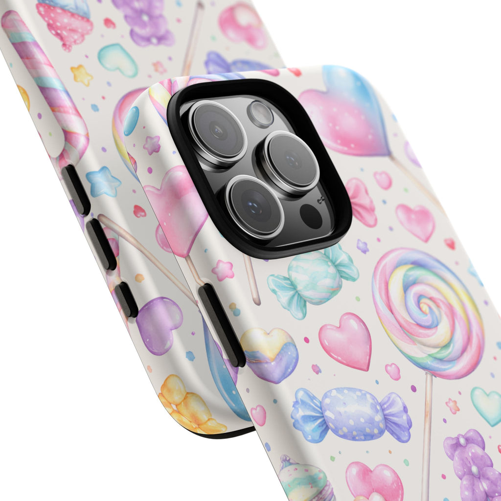 Pastel Candy iPhone Case – Kawaii Candy core Hearts & Lollipop Protective Phone Cover