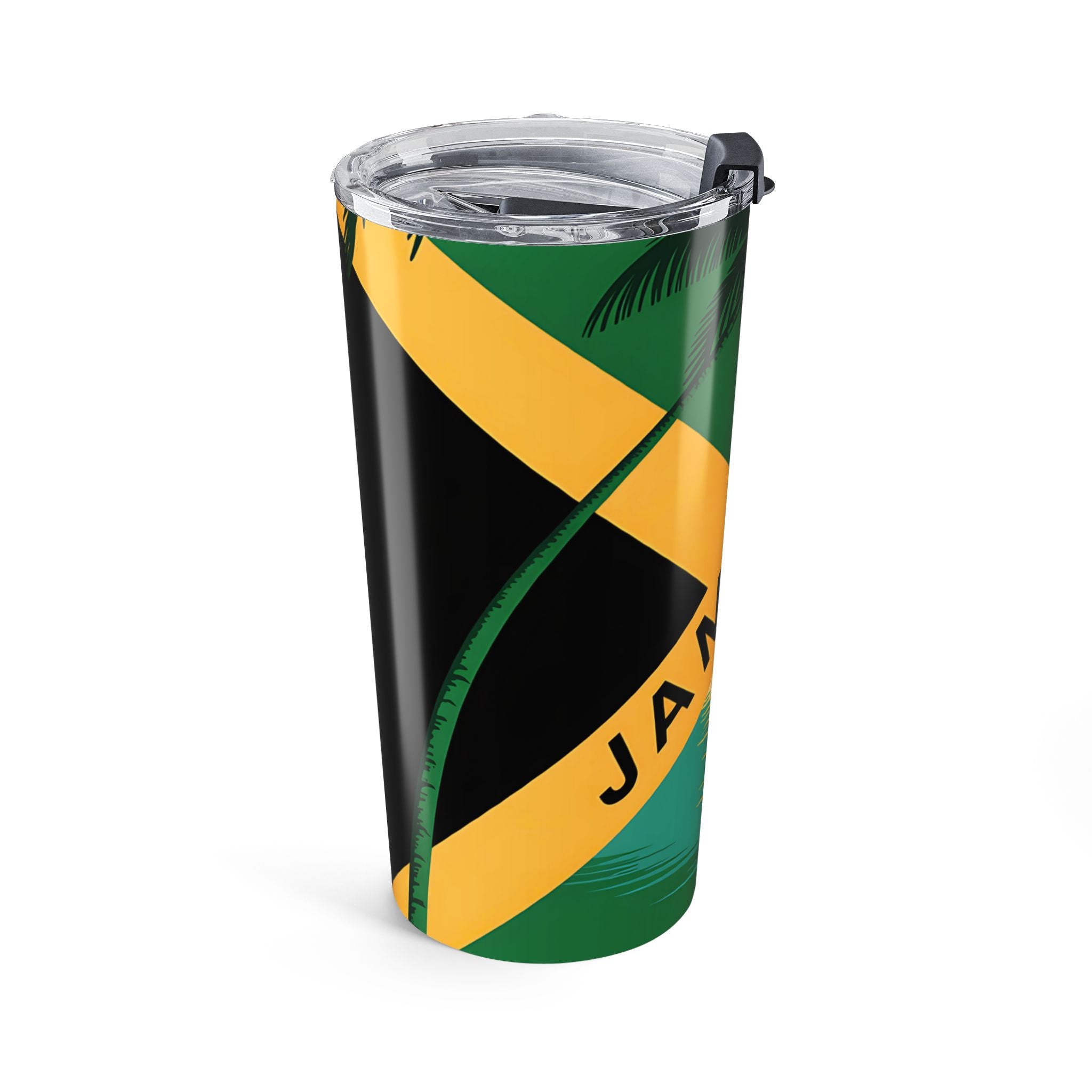 Jamaica Flag Tropical Skinny Tumbler Wrap – 20oz Island Vibes Stainless Steel Travel Cup