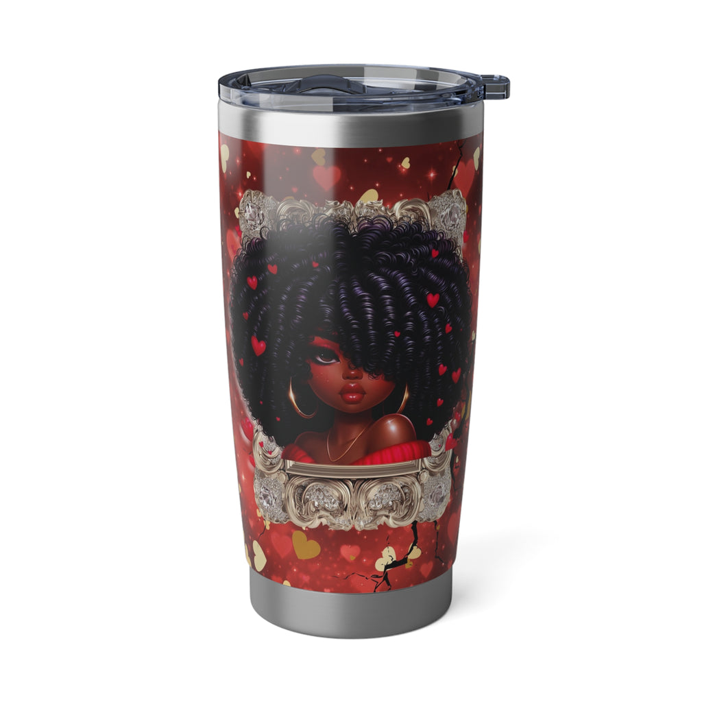 Royal Love Glam Tumbler – 20oz Stainless Steel Valentine Queen Cup with Lid & Straw