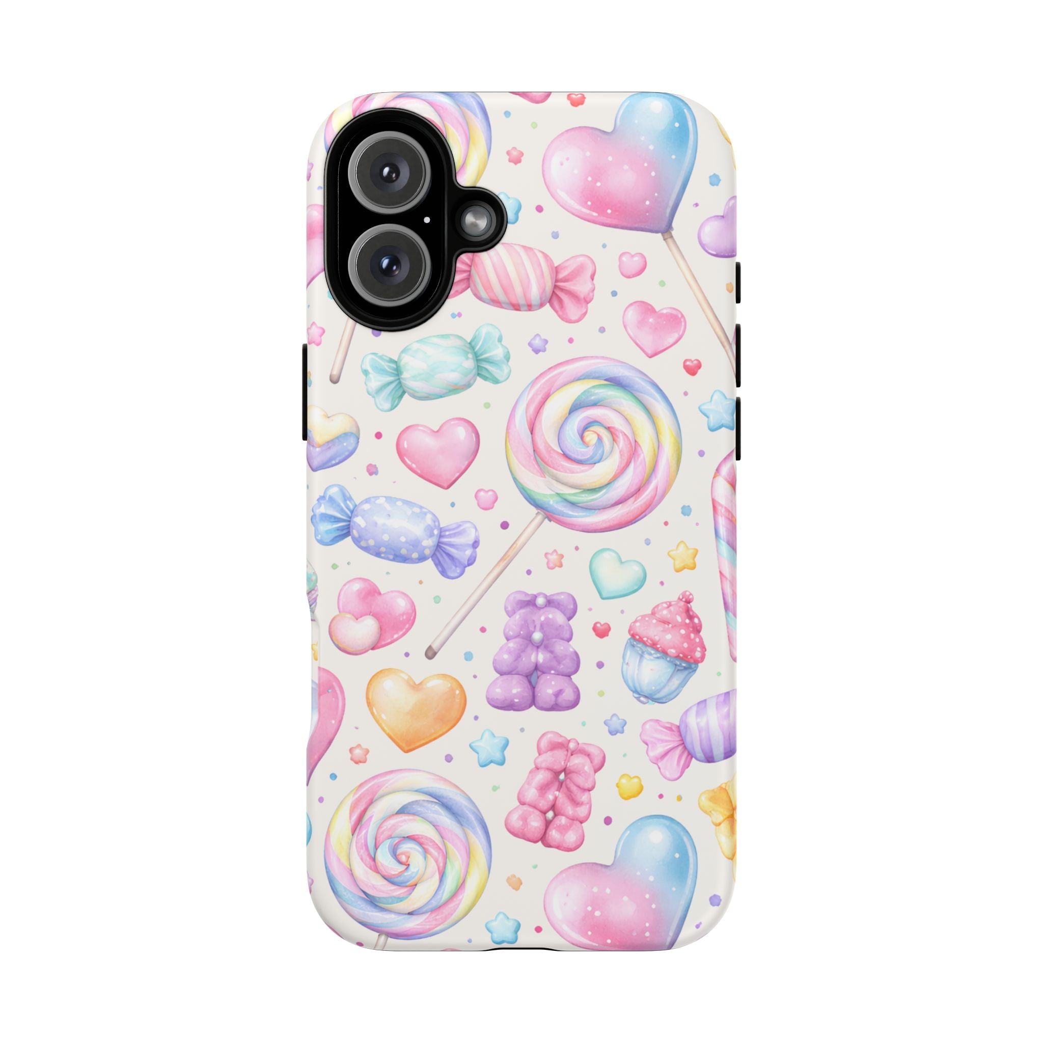 Pastel Candy iPhone Case – Kawaii Candy core Hearts & Lollipop Protective Phone Cover