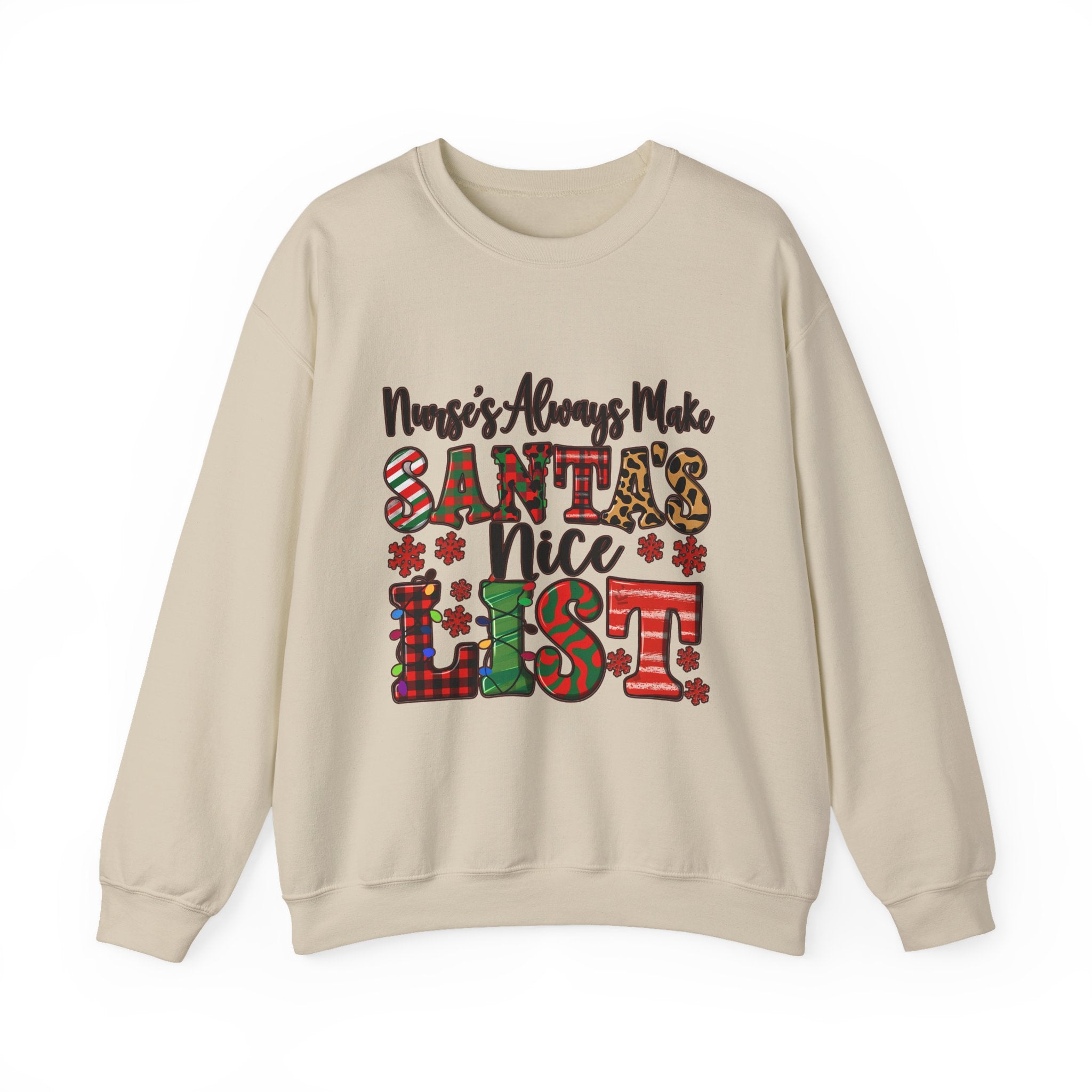 Nurse's Always Make Santa's Nice List Graphic Sweatshirt
