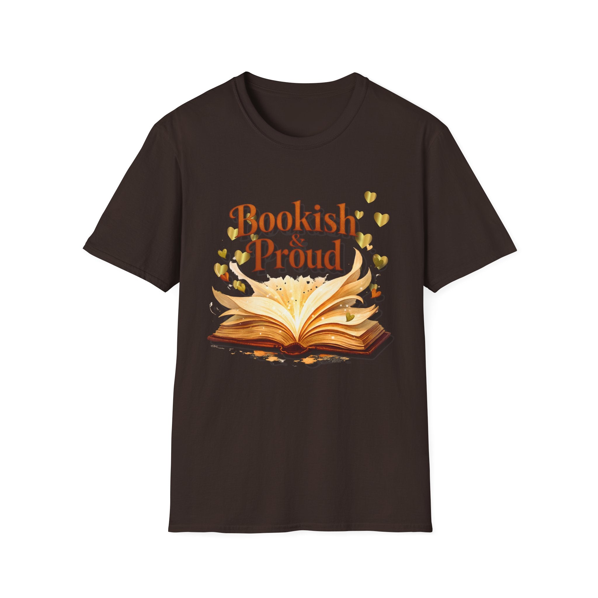 Bookish & Proud T-Shirt — Open Book Graphic Tee for Readers