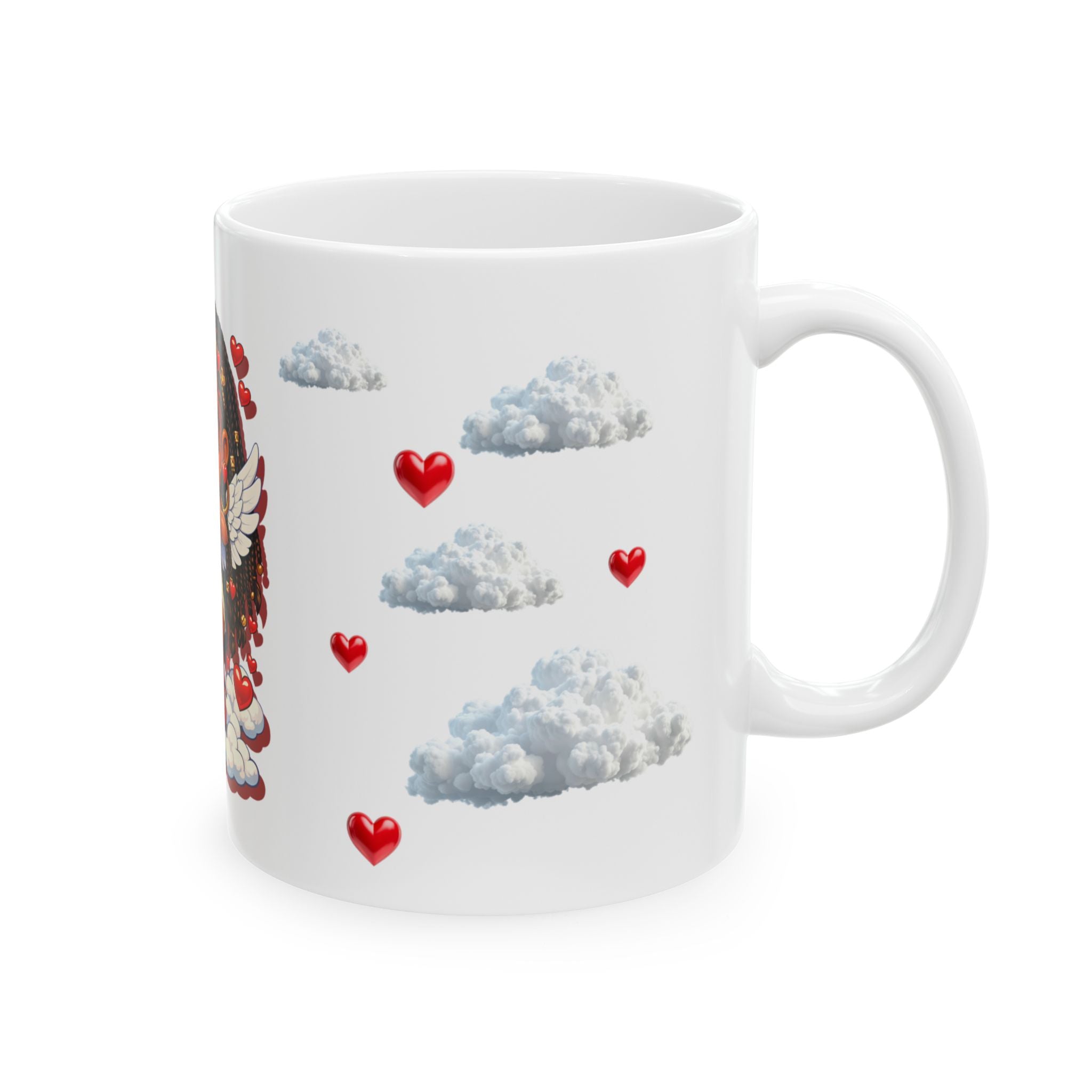 Love Never Misses Cupid Mug – Cute Valentine Coffee Cup Gift for Her
