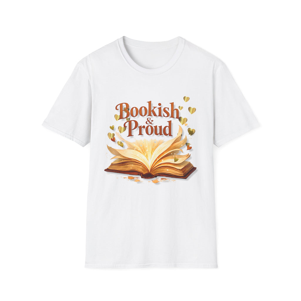 Bookish & Proud T-Shirt — Open Book Graphic Tee for Readers
