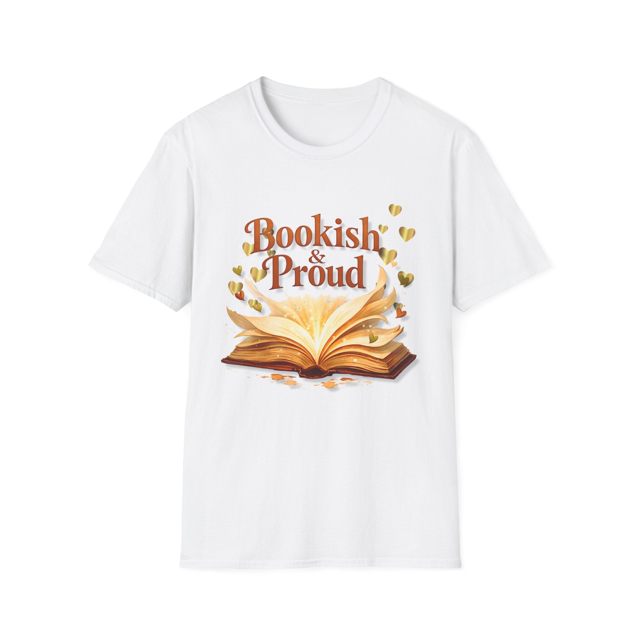 Bookish & Proud T-Shirt — Open Book Graphic Tee for Readers