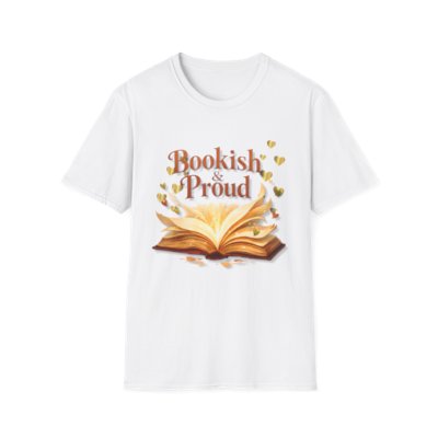 Bookish & Proud T-Shirt — Open Book Graphic Tee for Readers