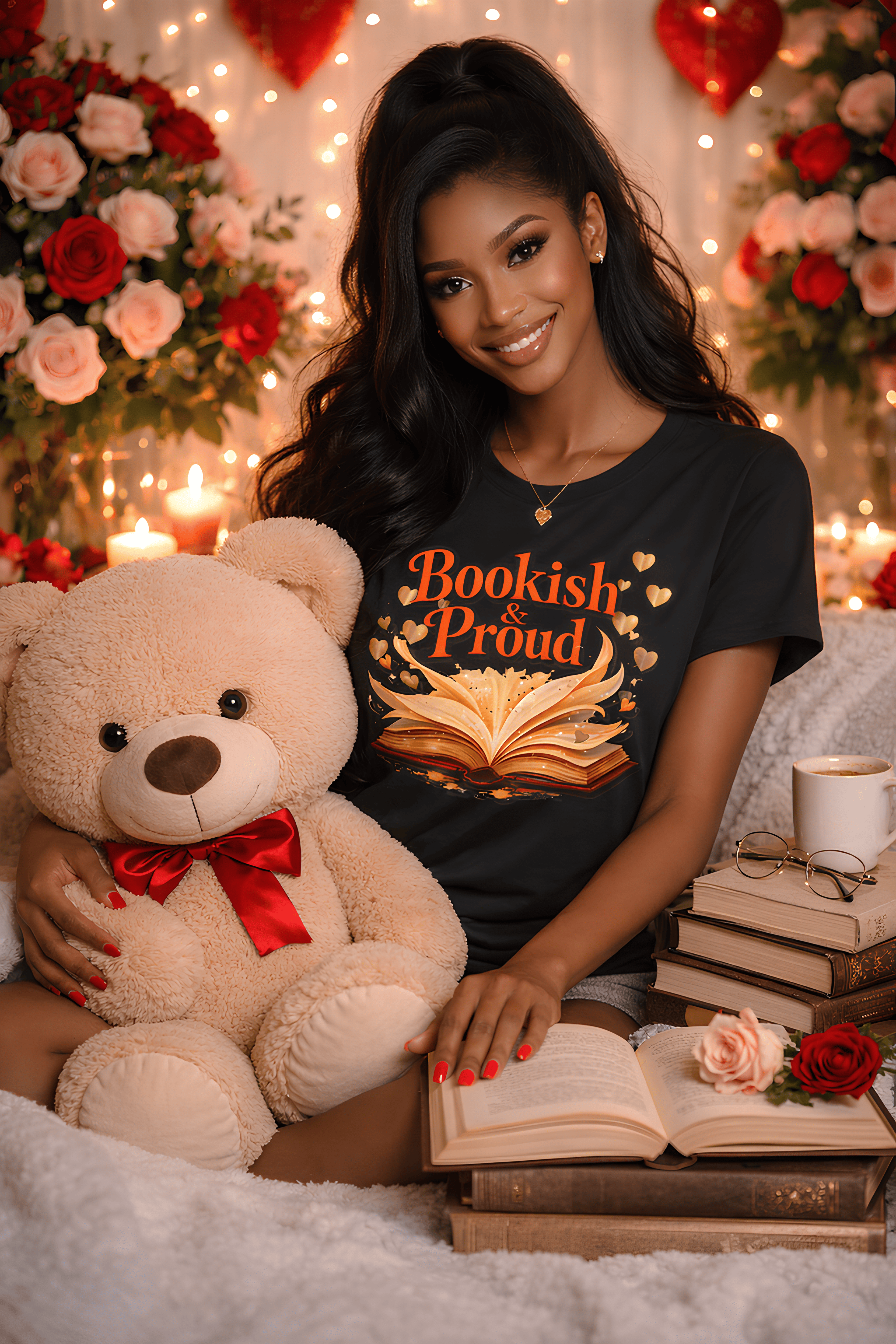 Bookish & Proud T-Shirt — Open Book Graphic Tee for Readers