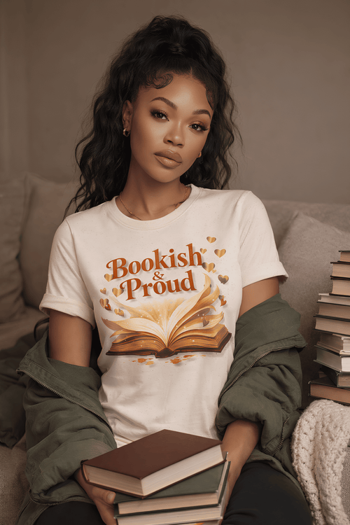 Bookish & Proud T-Shirt — Open Book Graphic Tee for Readers