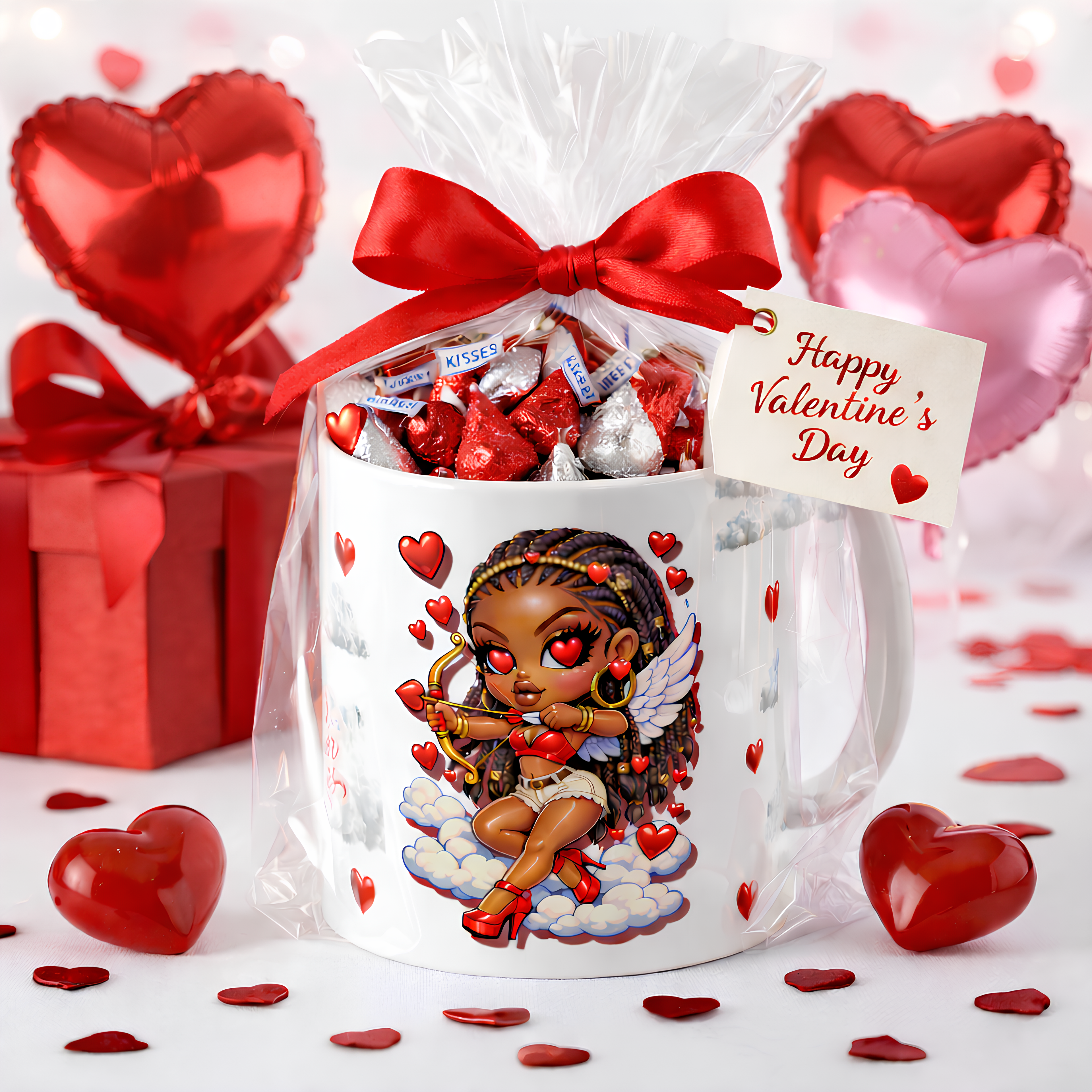 Love Never Misses Cupid Mug – Cute Valentine Coffee Cup Gift for Her