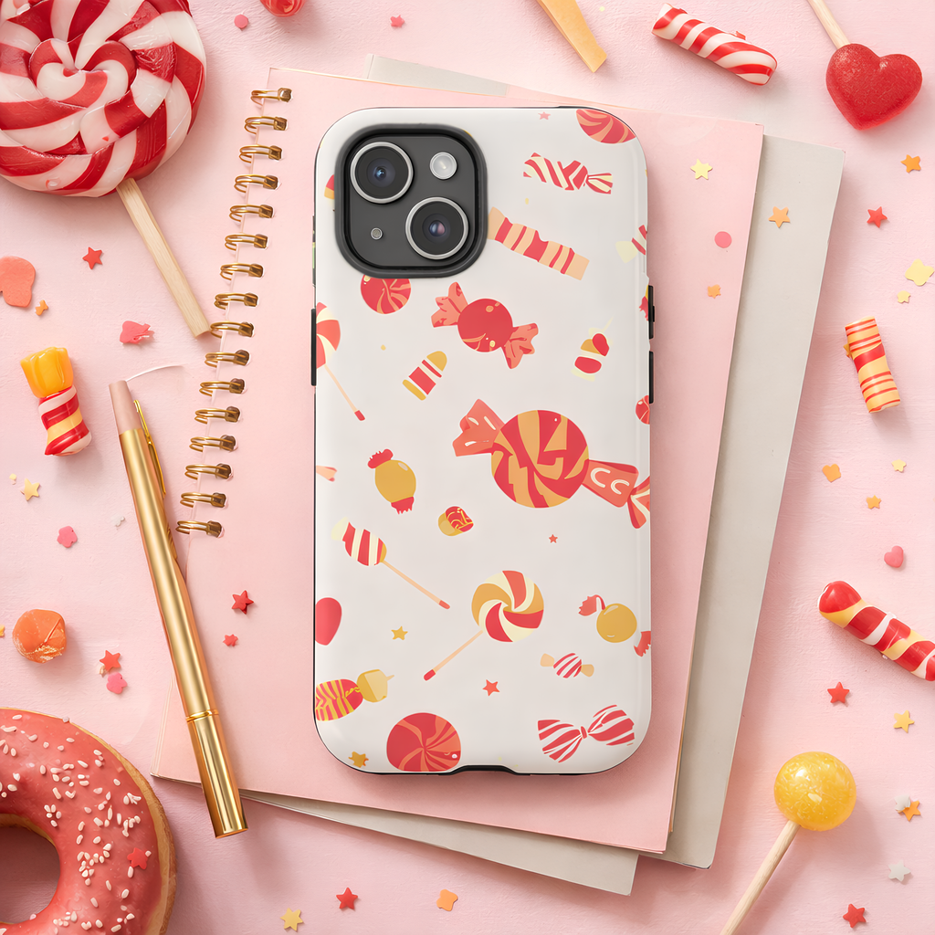 Candy Pink iPhone Case – Cute Candy core Sweet Treat Protective Phone Cover
